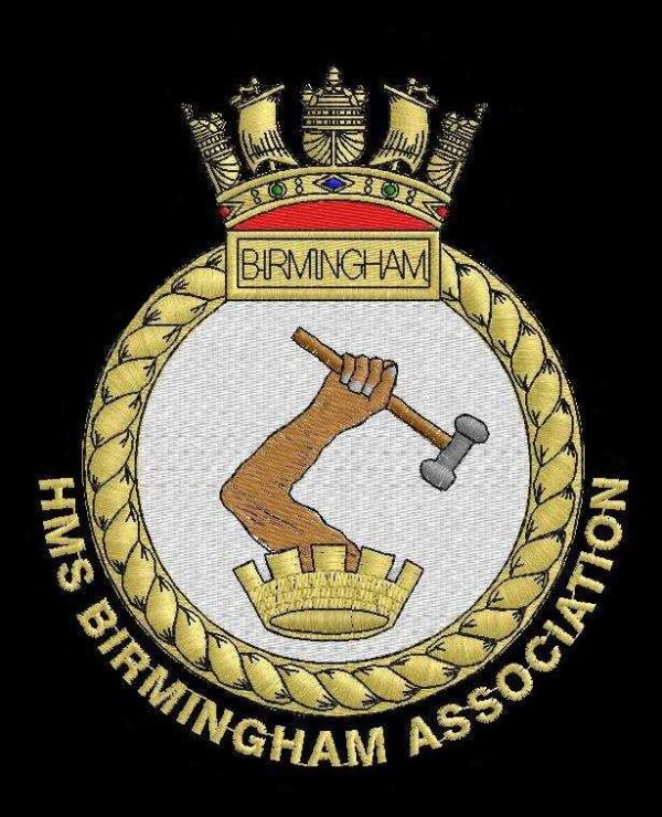 HMS Birmingham Association Gold Braid Badge